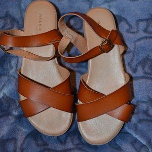 Rock & Candy platform sandals tan